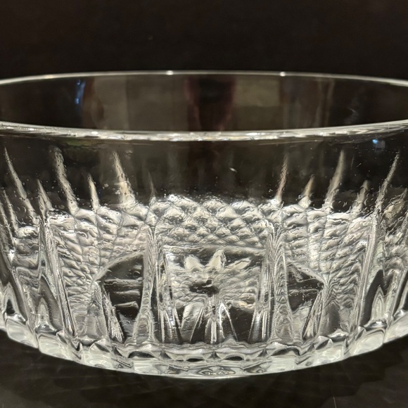 Vtg Arcoroc France Sunburst/Diamond Glass Serving Bowl + Ind. - Picture 4 of 7